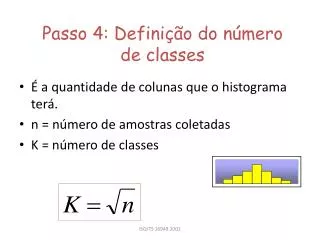 passo 4 defini o do n mero de classes