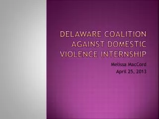 Delaware Coalition Against Domestic Violence Internship