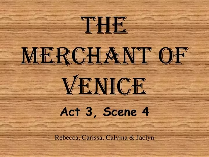 the merchant of venice