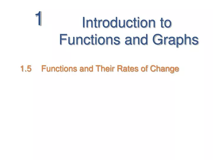 introduction to functions and graphs