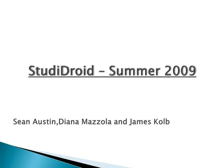 studidroid summer 2009