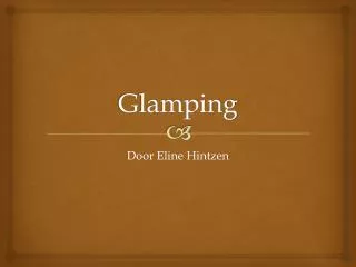 glamping