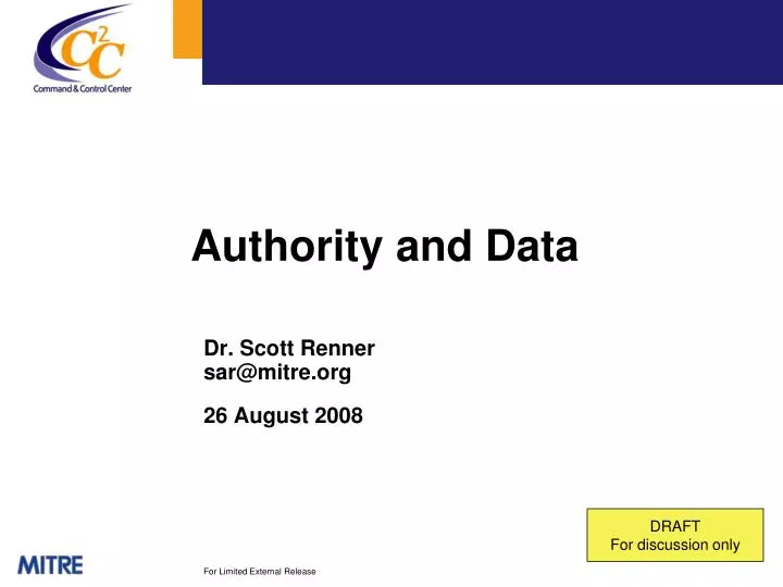authority and data