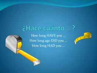 hace cu nto