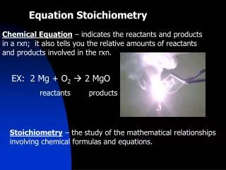 Equation Stoichiometry