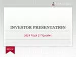 Investor presentation - slide 1