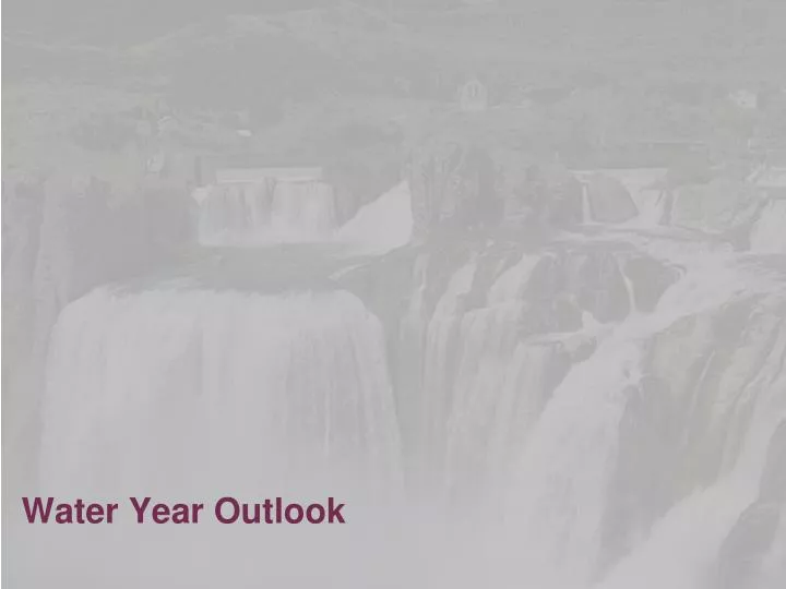 water year outlook