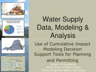 Water Supply Data, Modeling &amp; Analysis