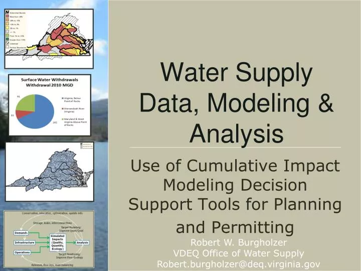 water supply data modeling analysis