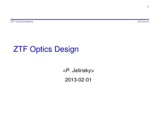 ZTF Optics Design