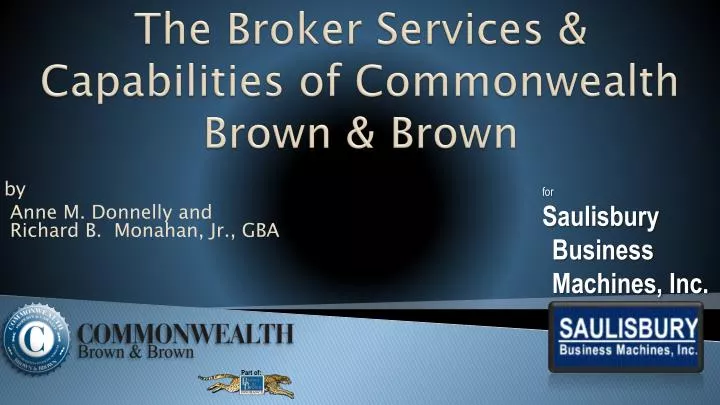 the broker services capabilities of commonwealth brown brown