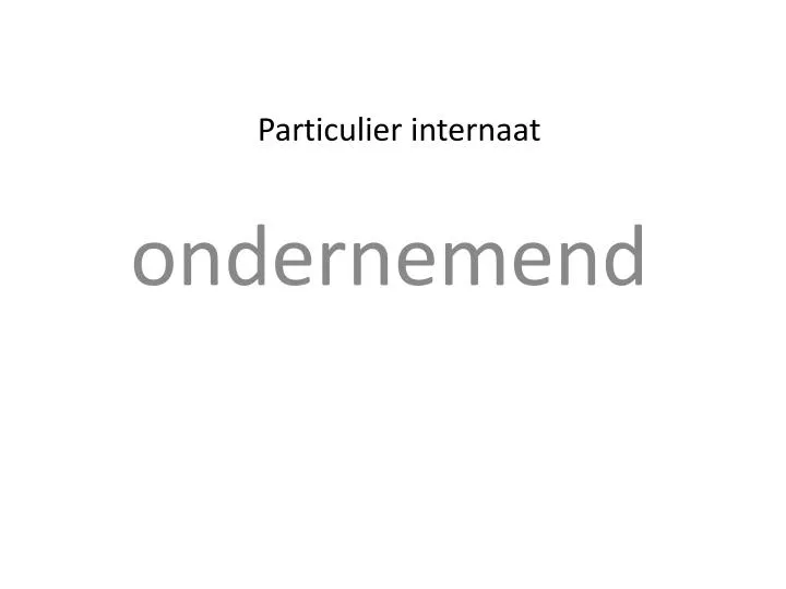 particulier internaat