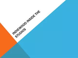 Indiewood Inside the Studios