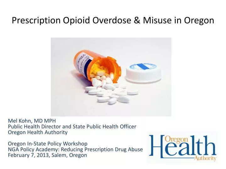 prescription opioid overdose misuse in oregon