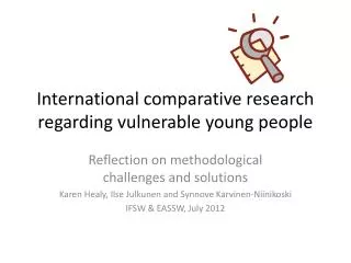 International comparative research regarding vulnerable young people