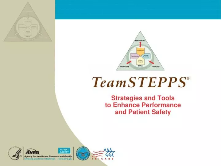 strategies and tools to enhance performance and patient safety