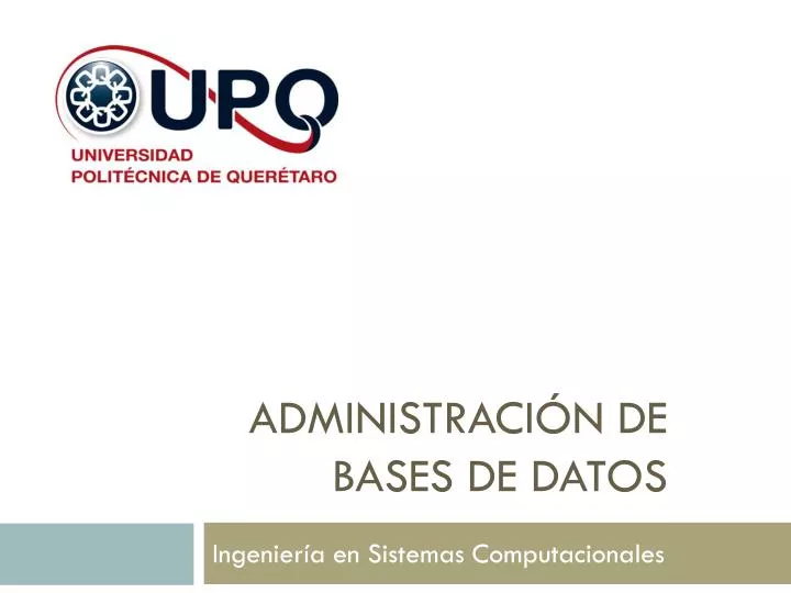 administraci n de bases de datos