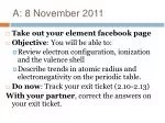 A: 8 November 2011 - slide 1