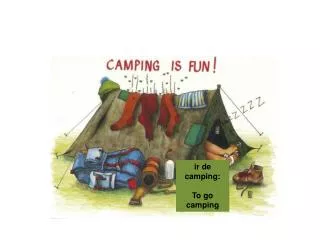 ir de camping: To go camping