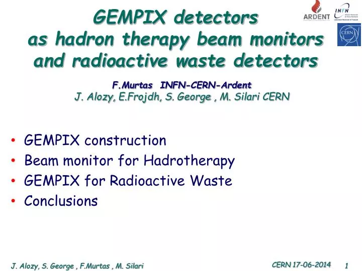 gempix detectors as hadron therapy beam monitors and radioactive waste detectors