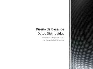 dise o de bases de datos distribuidas