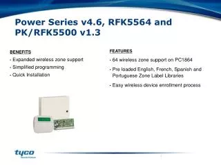 Power Series v4.6, RFK5564 and PK/RFK5500 v1.3
