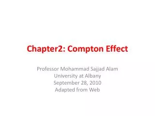 Chapter2: Compton Effect