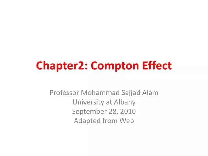 chapter2 compton effect