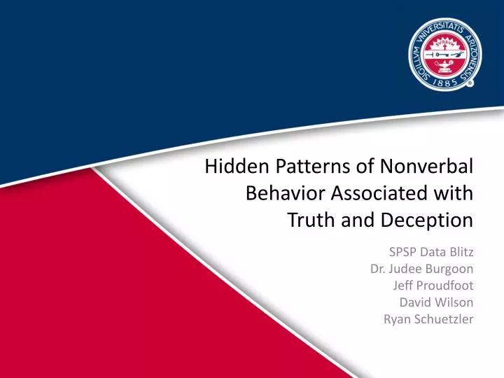 hidden patterns of nonverbal behavior associated with truth and deception
