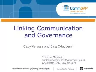 Linking Communication and Governance