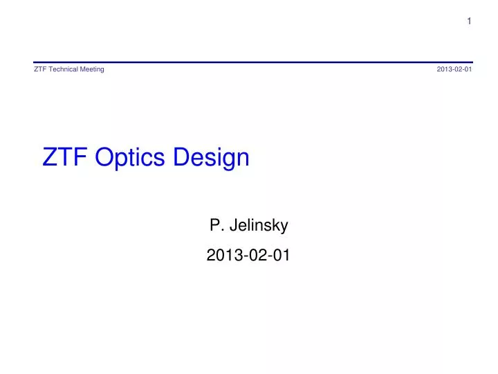 ztf optics design