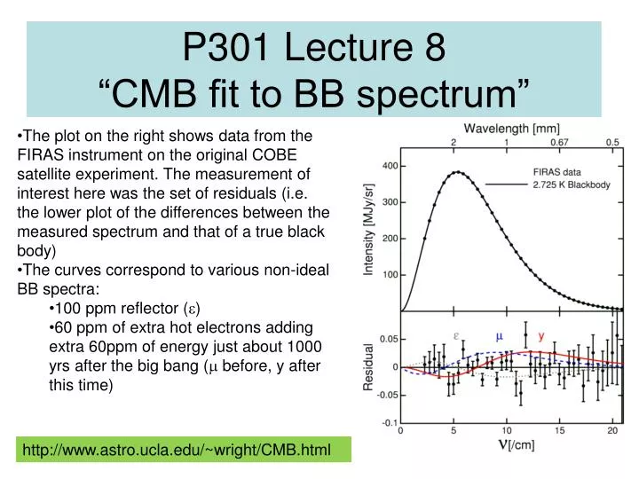p301 lecture 8 cmb fit to bb spectrum