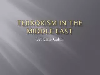 Terrorism in the Middle East