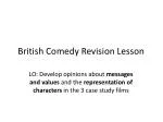 British Comedy Revision Lesson - slide 1