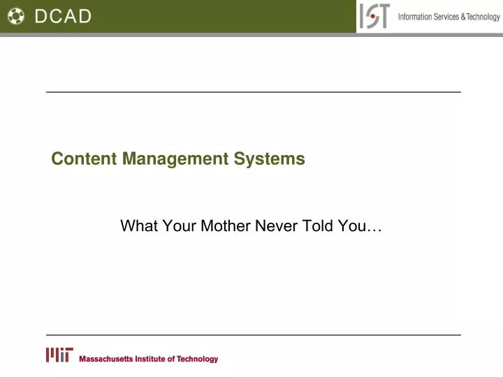 content management systems