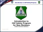Introduction to CAP Safety Program for New Members (Cadets and Senior Members) - slide 1