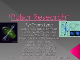 * Pulsar Research *