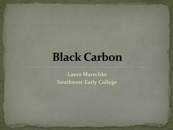 black carbon