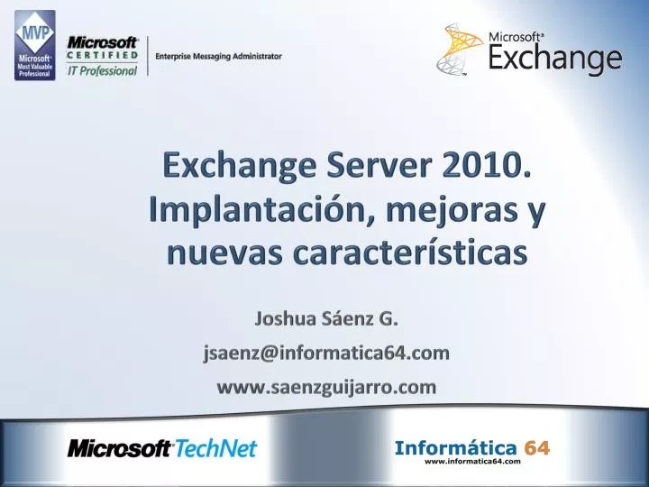 exchange server 2010 implantaci n mejoras y nuevas caracter sticas