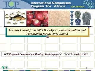 Lessons Learnt from 2005 ICP-Africa Implementation and Preparation for the 2011 Round