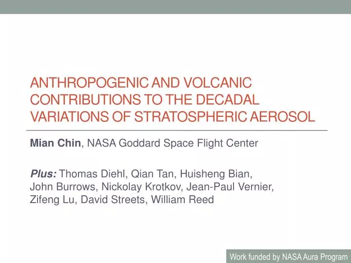 anthropogenic and volcanic contributions to the decadal variations of stratospheric aerosol