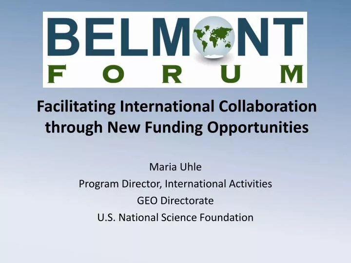facilitating international collaboration through new funding opportunities