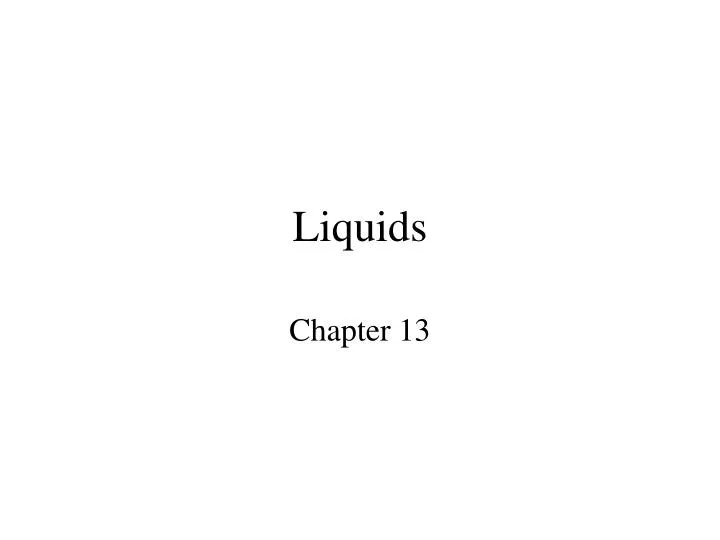 liquids