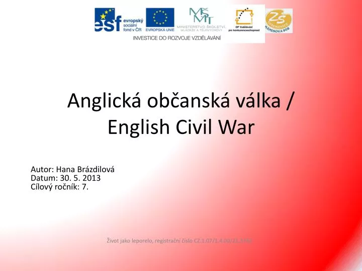 anglick ob ansk v lka english civil war