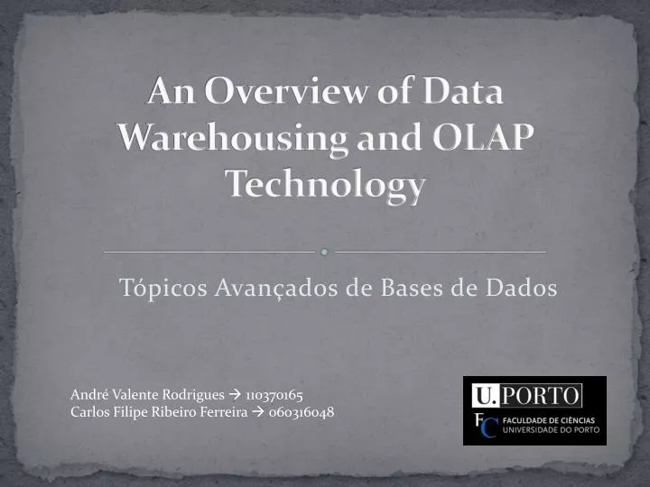 an overview of data warehousing and olap technology