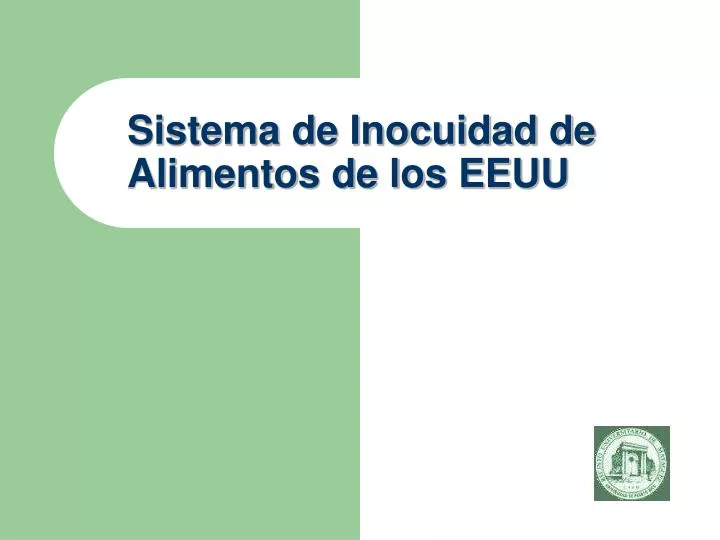 sistema de inocuidad de alimentos de los eeuu