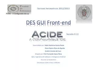 des gui front end