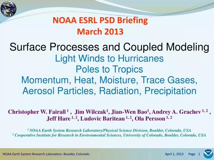 noaa esrl psd briefing march 2013