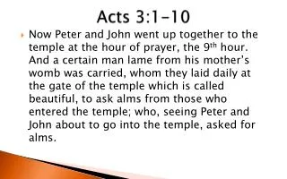Acts 3:1-10