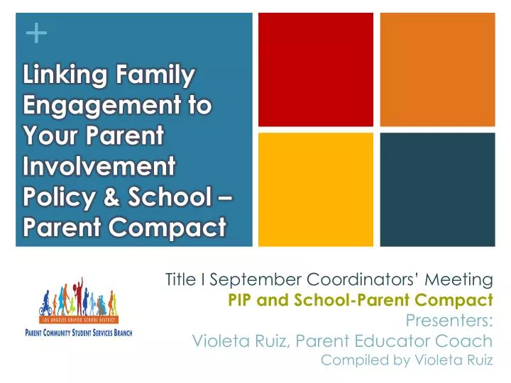 linking family engagement to your parent involvement policy school parent compact